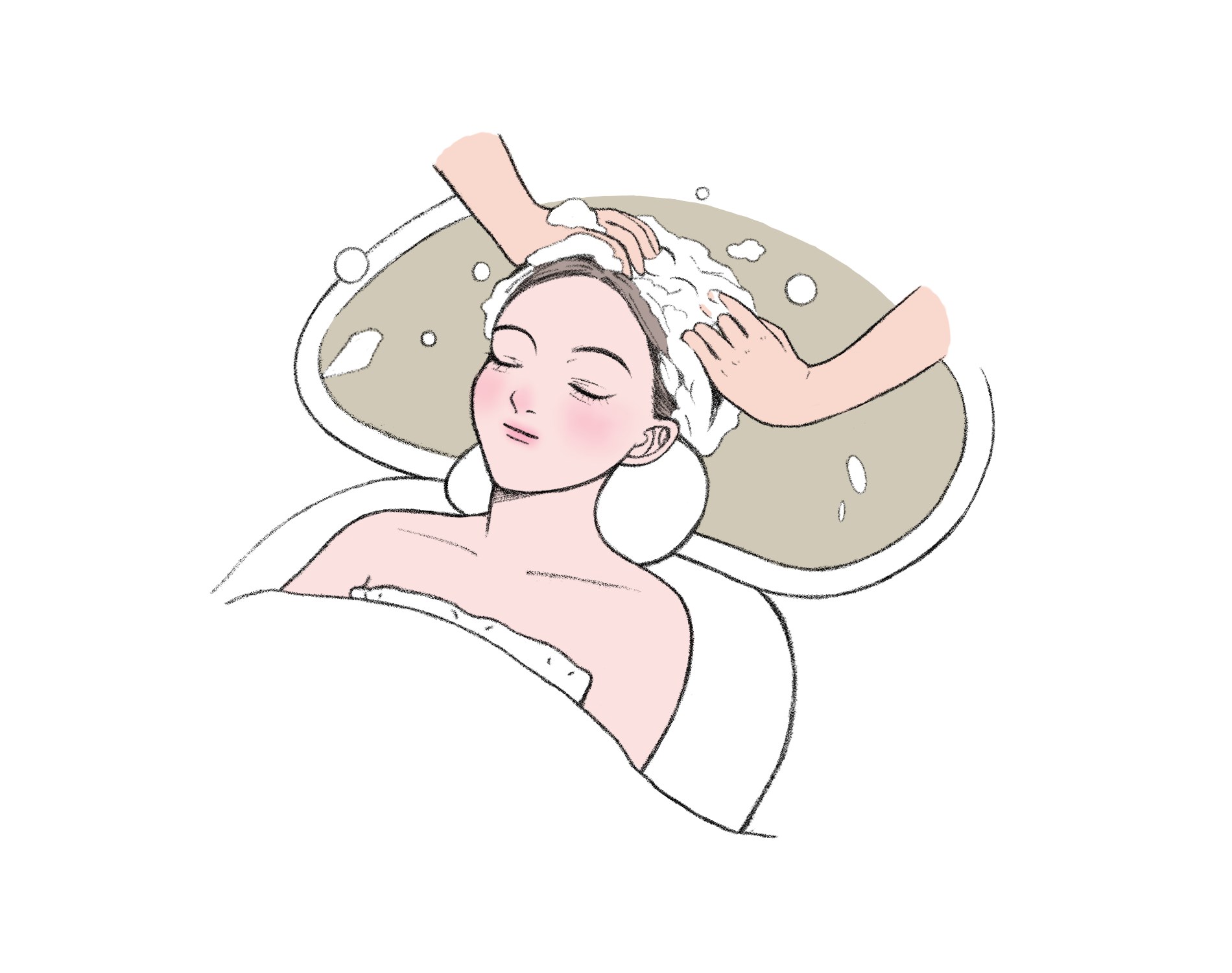 ヘッドスパイラスト